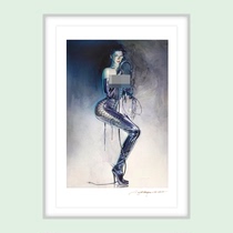 Ex-gratia Recommendation Empty Mountain Base < Leather Whip Girl > Limited Edition Painting Fidelity edition with certificate spot