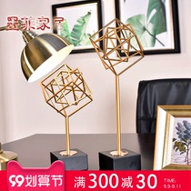 Office ornaments home accessories European TV cabinet model room modern living room creative geometric metal crafts