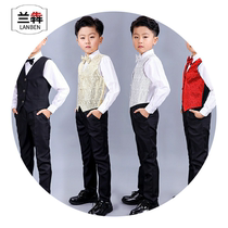 Lan Ben Shao childrens host dress fat version large size plus fat suit vest suit vest set boy piano violin performance