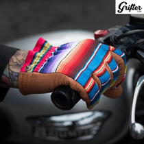 New American Grifter Personality Retro Harley Gloves Bison Rainbow Vespa Locomotive All Fingers