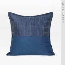 MISSLAPIN American minimalist modern cushion cushion pillow blue jacquard double square pillow