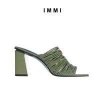 (Designer brand IMMI) Joker thin belt French holiday Mueller sandals 191SH007