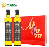  Three main elements of flaxseed oil gift box 500ml*2 bottles*6 sets of boxes