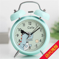 Sound Super volume small alarm clock students with silent bedside creative personality lazy children luminous cartoon alarm