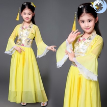  Ancient clothing Childrens clothing Han clothing Zhongda Childrens ancient clothes Guzheng childrens girls fairy clothing Princess skirt women