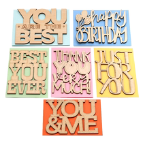 Ihe creative wooden carving patch card blessing card universal card birthday card thank you card woodcarving greeting card