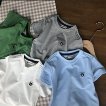 Boys short-sleeved T-shirt 2020 summer clothes new childrens wear shirt mens treasure childrens cotton base shirt
