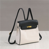 European and American canvas Kelly backpack womens 2022 new trend mini net red casual leather gold buckle backpack