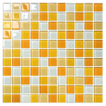 Orange-yellow glass mosaic tile background wall sticker Kindergarten children color kitchen bathroom bathroom