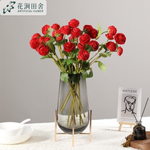 Roseflower emulation Flower 2021 new living-room fake flower pendulum piece furnishing high-end pendulum flower decorated with bouquet high branches