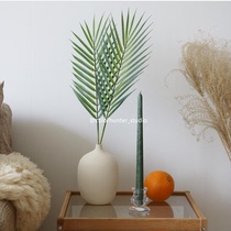 Korean Wind Ins Nordic Wind Spike Leaf Plant and vase Home Decorative Photo Props Chic Emulation Leaf Pendulum