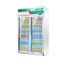 Nanling freezer Supermarket soda beverage fresh cabinet Beer refrigerated display cabinet Air-cooled refrigerator vertical single door double door