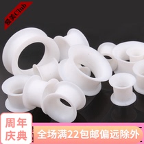 Silicone soft thick ear expansion white horn auricle auricle hollow ear expander piercing jewelry earring