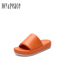 True Beauty 2021 summer new fashion thick bottom candy color simple lazy people one-word drag women sandals 60281BT1