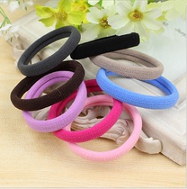 Korean fluorescent color Black hair ring Head rope Candy color seamless towel hair rope rubber band