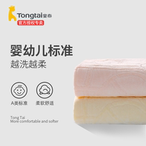 Tongtai baby bath towel Summer thin new baby supplies Bath towel Cotton Gauze newborn baby childrens towel
