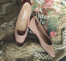 Korean official website milkcocoa February girl ballet square head with low heel ice cream single shoes