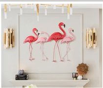 Nordic flamingo living room wall decoration sofa background hotel creative home wall decoration porch three-dimensional iron wall hanging parts