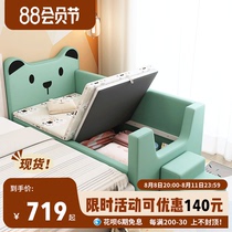 Child splicing bed with fence with storage boy and girl baby cot cloth can be removable and width splicing bed