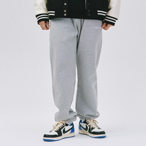 SAMESAME21AW black Gray plus velvet pants loose toe long pants embroidered casual Joker sports pants men