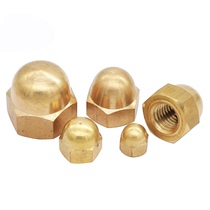 Brass cover-shaped nut M4M5M6M8M10M12M16M20 copper round lid copper trim screw cap lid type screw cap