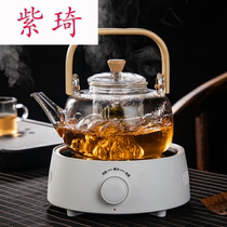 High temperature resistant glass beam steaming teapot tea maker Boiling water tea health pot Puer white tea electric pottery stove Tea stove