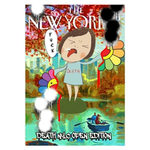 Trend art Death NYC limited edition painting Nara Mizhi Sunflower pro-sign Fidelity spot