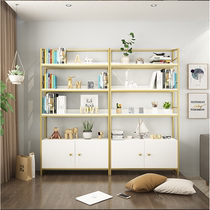 Nordic Minimalist Bookshelf Landing Creative Solid Wood Shelving Book Cabinet Composition Book Room Living Room Partition Board Containing Shelf