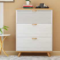 Ultra-thin tipping bucket 17cm entrance shoe cabinet 24 white paint shoe cabinet simple modern foyer simple assembly economy