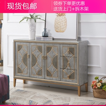 American in door DOOR XUAN CABINET SHOES CABINET SOLID WOOD LIVING ROOM DINING SIDE CABINET MODERN MINIMALIST STORAGE ENGINEERING DECORATION FIGHTING CABINET LEANING AGAINST WALL