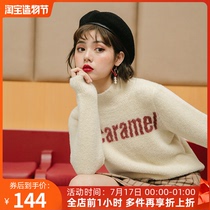 Nap homemade Japanese sweater women wear autumn and winter outside 2020 new fashion Western style semi-high neck pullover thickened