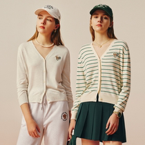 2022 Summer new loose Cubs V collar knit long sleeve cardiovershirt thin air conditioning Shirt woman TTCK226307H