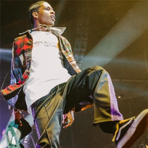 NEEDLES Japanese trend butterfly embroidery casual trousers purple striped webbing sports pants FOG High Street Retro