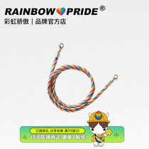 RainbowPride Rainbow Multipurpose patterned spectacle chain minimalist mask anti-lose sliding ear with hook Branded necklace