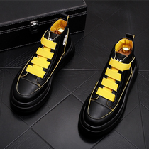 Martin boots male high fashion personality Korean trend short boots increased 2021 new winter wild thick bottom tide