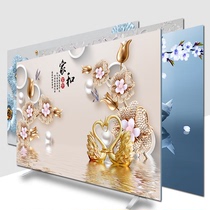 65-inch TV Hood new fabric TV set 70-inch 55-inch TV dust cover cloth hanging TV cover