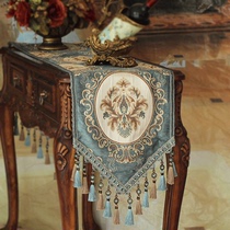 European table flag high-end light luxury Nordic retro dining table cloth long strip living room tea flag TV cabinet flag cloth American