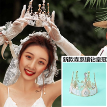 New Pessen Diamond Crown Wedding Photography Photography Jewelry Fashion Personality Photo Props Creative Champagne Cup