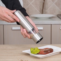 Stainless steel pepper mill electric grinder Western restaurant automatic fast Mill Sea salt Black pepper steak seasoning