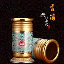Xintang pattern alloy for Buddha incense bucket incense tube household incense line fragrance bamboo stick stick incense stick stick stick stick put incense tube