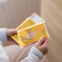 Travel Passport sleeve South Korea Brief adorable ins Japanese passport containing bag laser waterproof transparent protective sheath