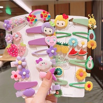 Childrens hairpin set girl hair card girl headdress small clip Net red female baby hair accessories Baby cute princess