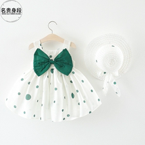 Female baby summer dress dress 0 1 year and half 3 girl foreign gas small skirt 2 Baby princess dress 5-7 6 8 months