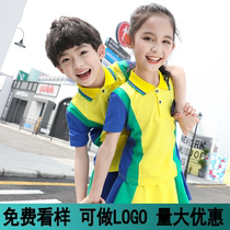 Childrens school uniform set primary school class uniform summer short sleeve sports summer clothing custom