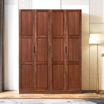 Clearance Tiantan furniture wardrobe simple modern economy bedroom New Chinese solid wooden board four door wardrobe