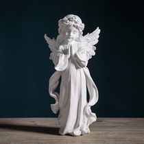 Eurostyle Retro White Teenage Girl Angel Swing Piece Sculpture Character Model Wine Cabinet Decoration Gift Wedding New House Furnishing