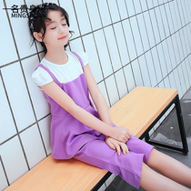 Childrens clothing Summer Girls summer clothes suspenders two-piece set Girls