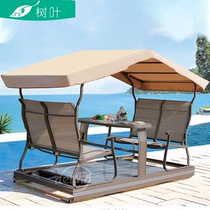 Double four-person powertrain rockchair outdoor swing cracks chair Hangyu garden balcony cradle chair swing