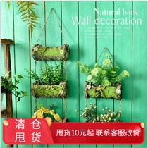 Simulation Plant Wall-mounted Flowerpot Wall Pendants American Countryside Wall Decoration Milk Tea Shop Restaurant Wall Wall Decoration