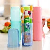 Travel Toothbrush Cup Candy Color Plastic Toothbrushes Toothpaste Dental denture Trips Wash Toiletries